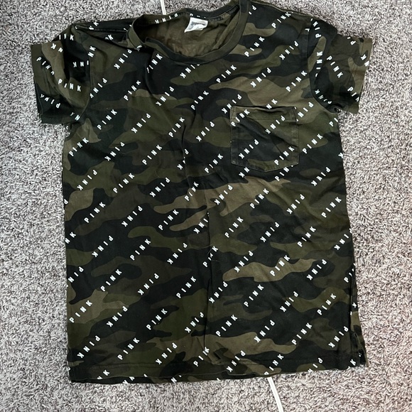 PINK camo shirt with design on back! - Picture 1 of 2